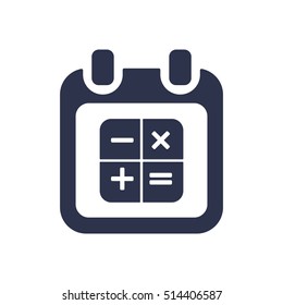 Calendar  icon  vector, symbol, isolated, flat  design.