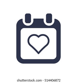  Calendar  icon  vector, symbol, isolated, flat  design.