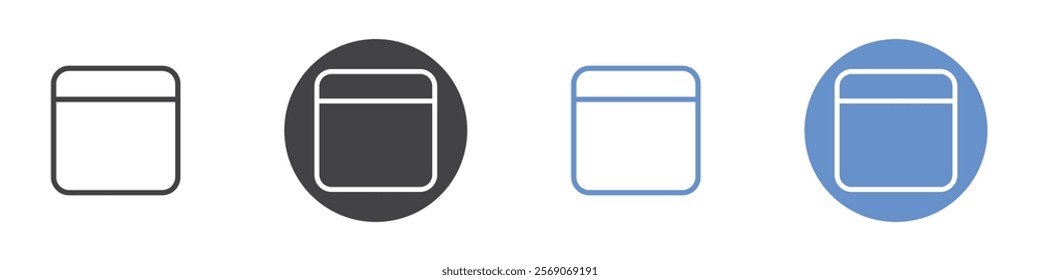 Calendar icon vector symbol outline sign