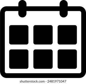 calendar icon vector. symbol, sign