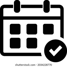 Calendar icon vector. Calendar task.
