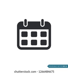 Calendar Icon Vector Template Illustration Design