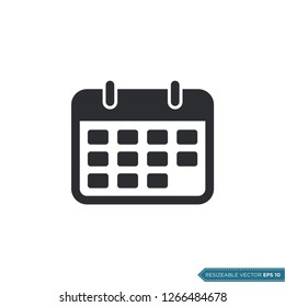 Calendar Icon Vector Template Illustration Design