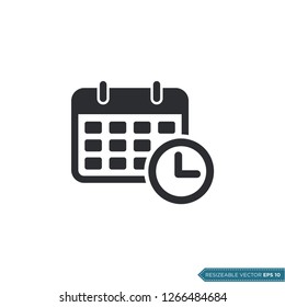 Calendar Icon Vector Template Illustration Design