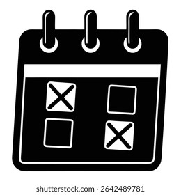 Calendar Icon Vector for Time Management and Planning