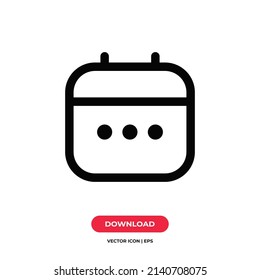 Calendar icon vector. Time sign