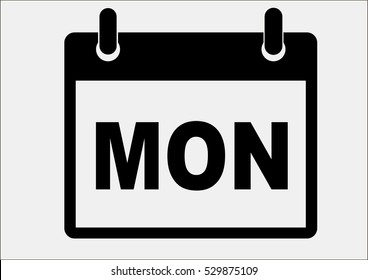 Vector de icono de calendario. con el título del día de la semana monday.Calendar icono vector. vector de icono monday.Calendar. lunes. lunes