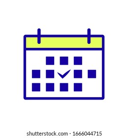 Vector de icono de calendario en moda