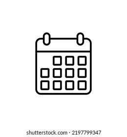 Calendar icon vector for web and mobile app. Calender sign and symbol. Schedule icon symbol