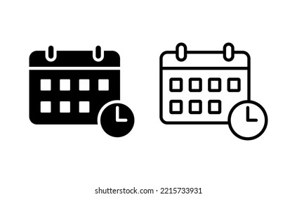 Calendar icon vector for web and mobile app. Calender sign and symbol. Schedule icon symbol