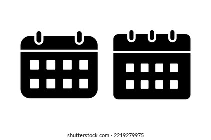 Calendar icon vector for web and mobile app. Calender sign and symbol. Schedule icon symbol