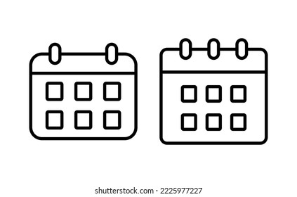 Calendar icon vector for web and mobile app. Calender sign and symbol. Schedule icon symbol