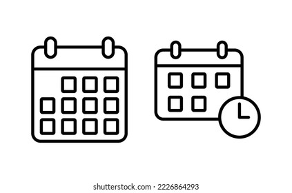 Icône calendrier image vectorielle pour l'application web et mobile. Signe et symbole de l'expéditeur. Symbole de l'icône Programmer