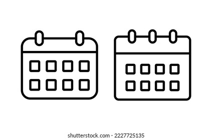 Calendar icon vector for web and mobile app. Calender sign and symbol. Schedule icon symbol