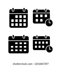 Calendar icon vector for web and mobile app. Calender sign and symbol. Schedule icon symbol