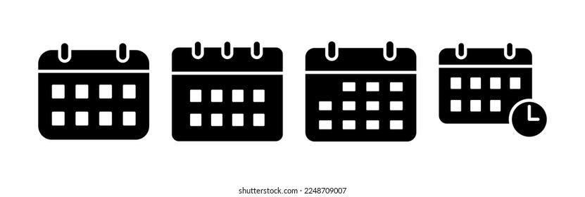 Vector de icono de calendario para aplicaciones web y móviles. Signo y símbolo de calendario. Símbolo de icono de planificación