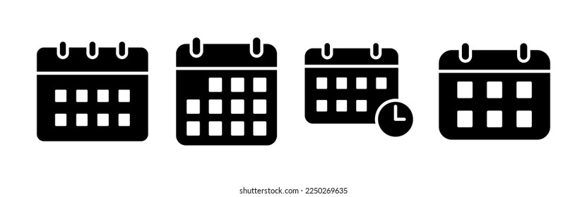 Calendar icon vector for web and mobile app. Calender sign and symbol. Schedule icon symbol