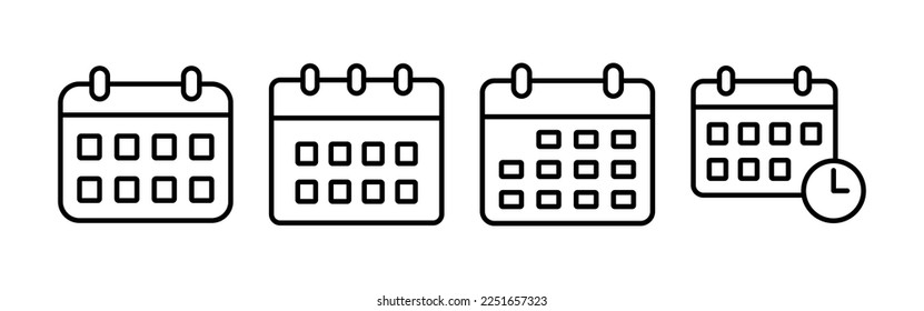 Calendar icon vector for web and mobile app. Calender sign and symbol. Schedule icon symbol