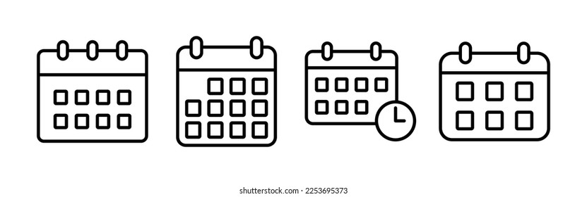 Calendar icon vector for web and mobile app. Calender sign and symbol. Schedule icon symbol