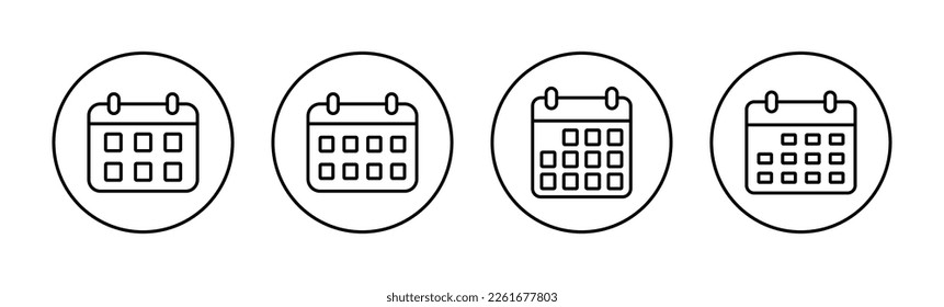 Calendar icon vector for web and mobile app. Calender sign and symbol. Schedule icon symbol