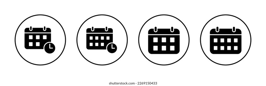 Calendar icon vector for web and mobile app. Calender sign and symbol. Schedule icon symbol
