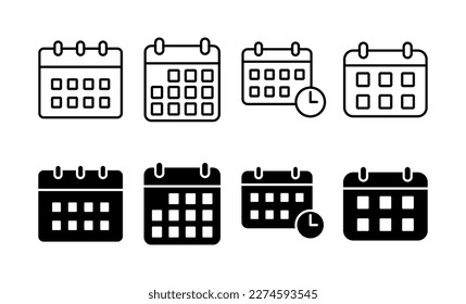 Calendar icon vector for web and mobile app. Calender sign and symbol. Schedule icon symbol