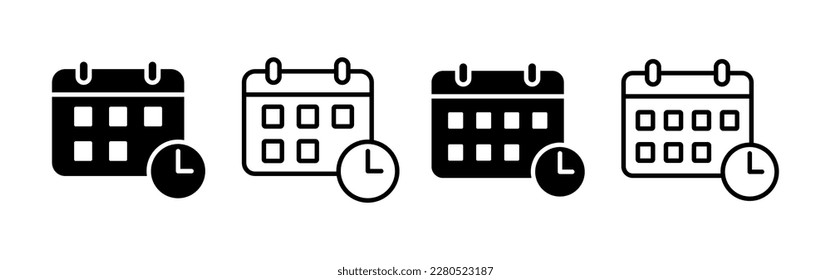 Calendar icon vector for web and mobile app. Calender sign and symbol. Schedule icon symbol