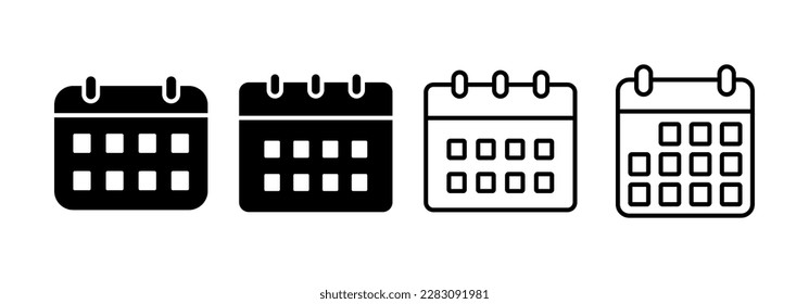 Calendar icon vector for web and mobile app. Calender sign and symbol. Schedule icon symbol