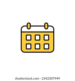Calendar icon vector for web and mobile app. Calender sign and symbol. Schedule icon symbol