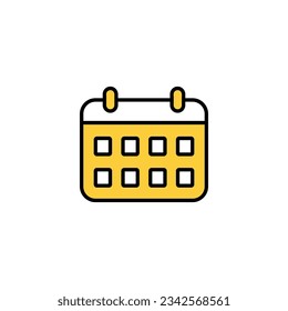Calendar icon vector for web and mobile app. Calender sign and symbol. Schedule icon symbol