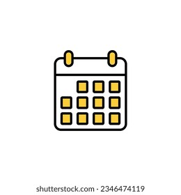 Calendar icon vector for web and mobile app. Calender sign and symbol. Schedule icon symbol