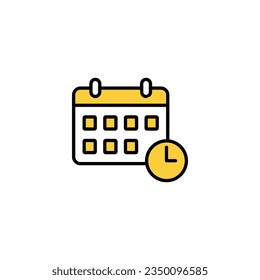 Calendar icon vector for web and mobile app. Calender sign and symbol. Schedule icon symbol