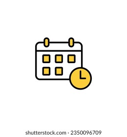 Calendar icon vector for web and mobile app. Calender sign and symbol. Schedule icon symbol