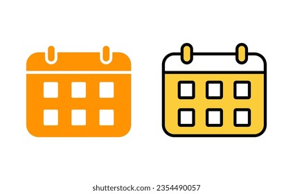Calendar icon vector for web and mobile app. Calender sign and symbol. Schedule icon symbol