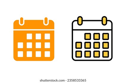 Calendar icon vector for web and mobile app. Calender sign and symbol. Schedule icon symbol