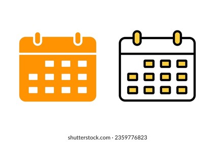 Calendar icon vector for web and mobile app. Calender sign and symbol. Schedule icon symbol