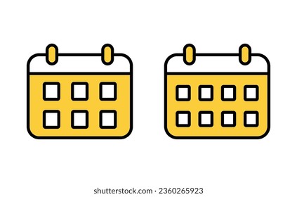 Calendar icon vector for web and mobile app. Calender sign and symbol. Schedule icon symbol