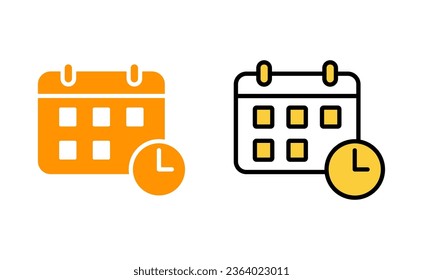Calendar icon vector for web and mobile app. Calender sign and symbol. Schedule icon symbol