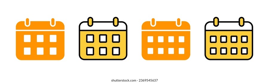 Calendar icon vector for web and mobile app. Calender sign and symbol. Schedule icon symbol