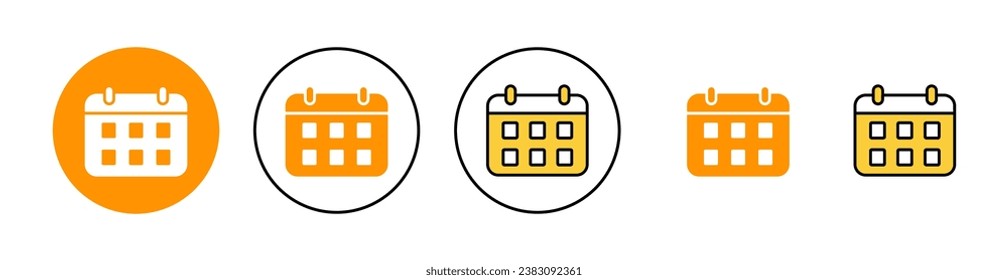 Calendar icon vector for web and mobile app. Calender sign and symbol. Schedule icon symbol