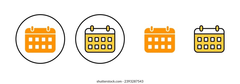 Calendar icon vector for web and mobile app. Calender sign and symbol. Schedule icon symbol