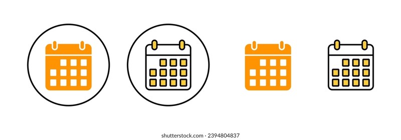 Calendar icon vector for web and mobile app. Calender sign and symbol. Schedule icon symbol