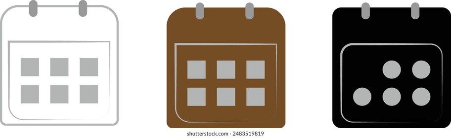 Calendar icon vector for web and mobile app. Calender sign and symbol. Schedule icon symbol