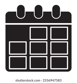 Calendar icon vector for web and mobile app. Calender sign and symbol. Schedule icon symbol