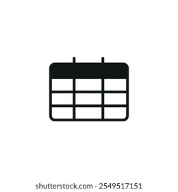 Icono de calendario Vector fondo blanco