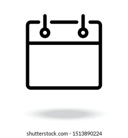 Calendar icon vector.calendar with out number icon vector.