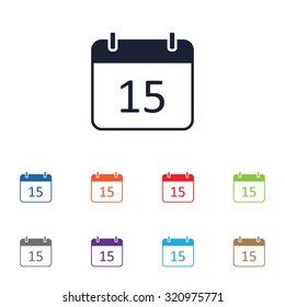 Calendar icon for web and mobile