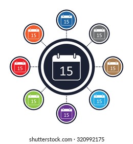 Calendar icon for web and mobile