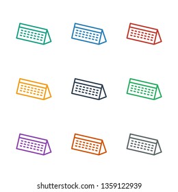 calendar icon white background. Editable outline calendar icon from time. Trendy calendar icon for web and mobile.