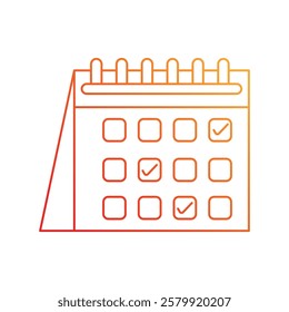 Calendar icon with white background vector stock illustration